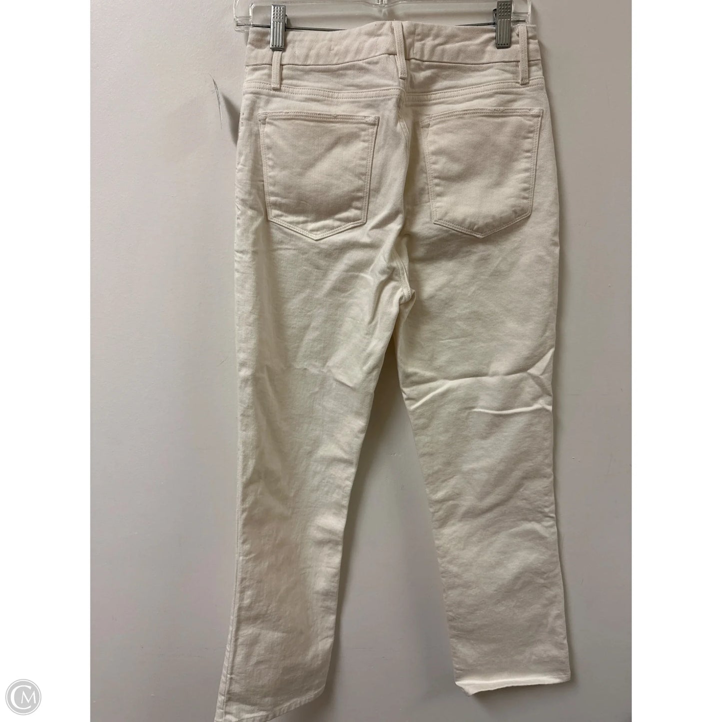 Jeans Straight By Frame In Cream, Size: 6