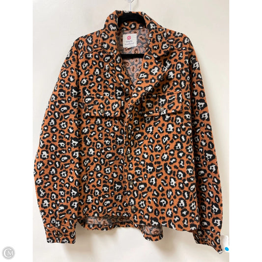 Jacket Shirt By Simply Southern In Animal Print, Size: 2x