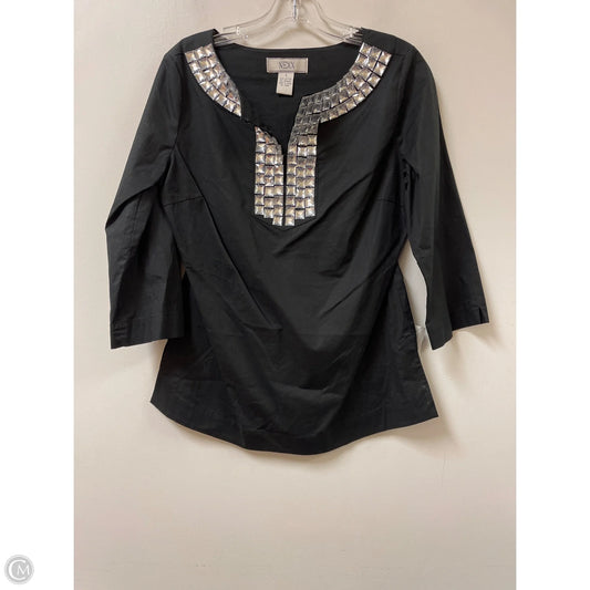 Tunic Long Sleeve By Clothes Mentor In Black, Size: S