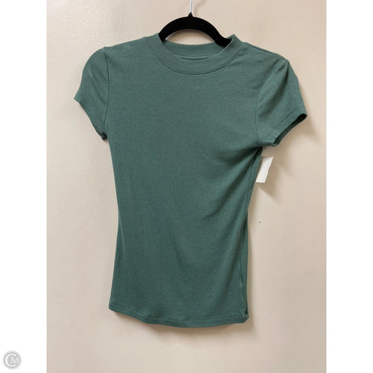 Top Short Sleeve Basic By A New Day In Green, Size: Xs