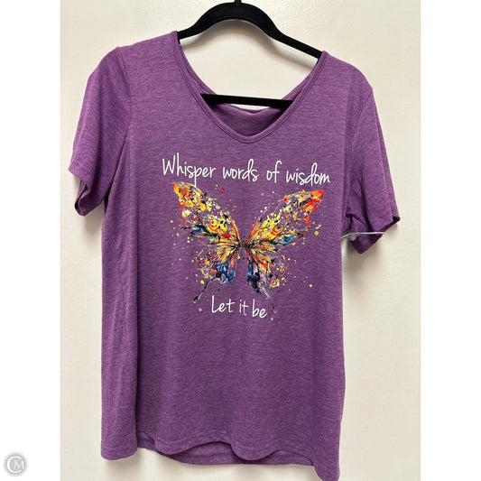Top Short Sleeve By Clothes Mentor In Purple, Size: M