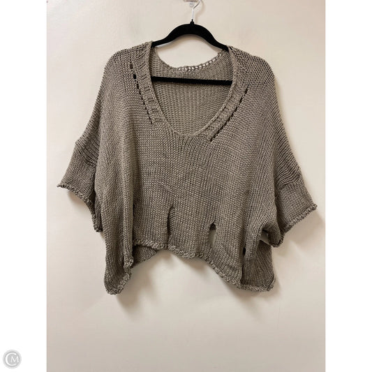 Sweater Short Sleeve By Clothes Mentor In Tan, Size: Osfm