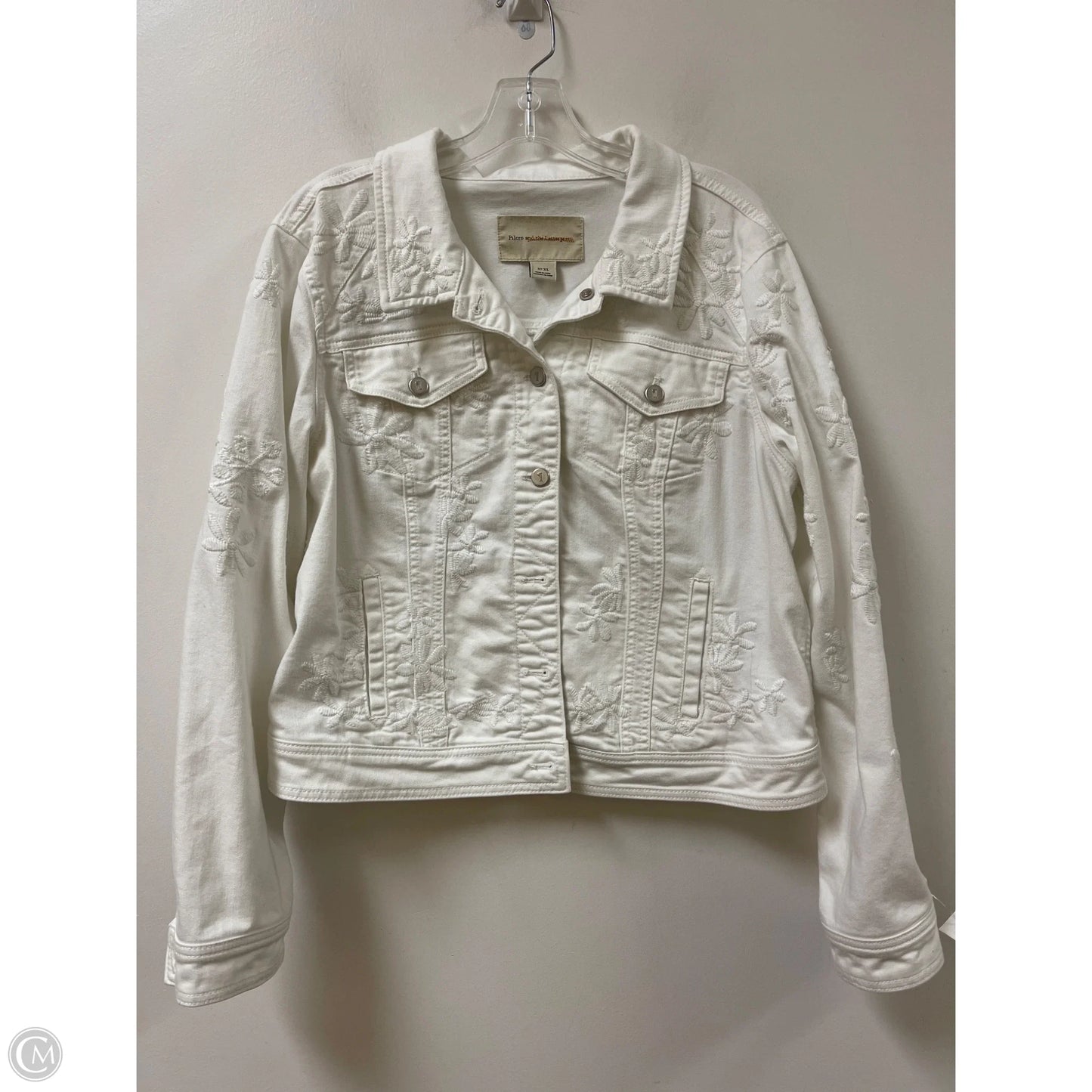 Jacket Denim By Pilcro In White, Size: Xl