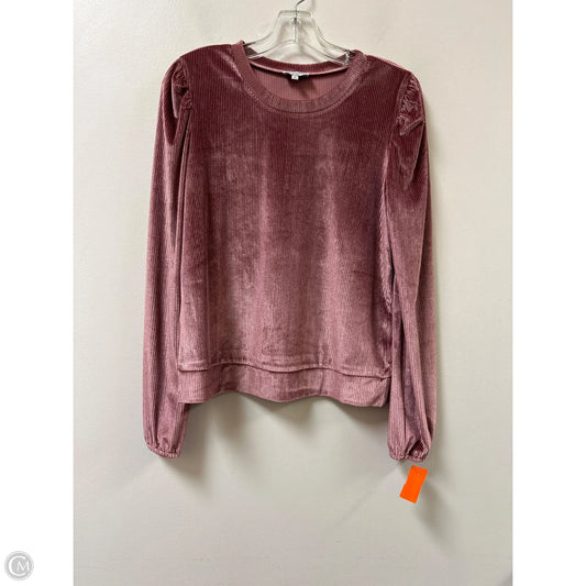 Top Long Sleeve By Heartloom In Pink, Size: S