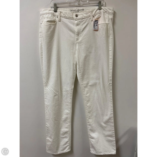 Jeans Straight By Dkny In White, Size: 16