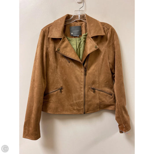 Jacket Moto By Anthropologie In Brown, Size: S