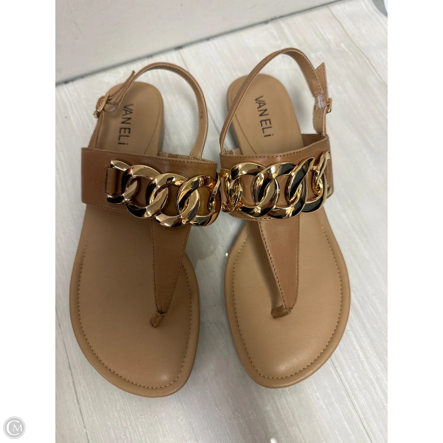 Sandals Flats By Vaneli In Tan, Size: 7