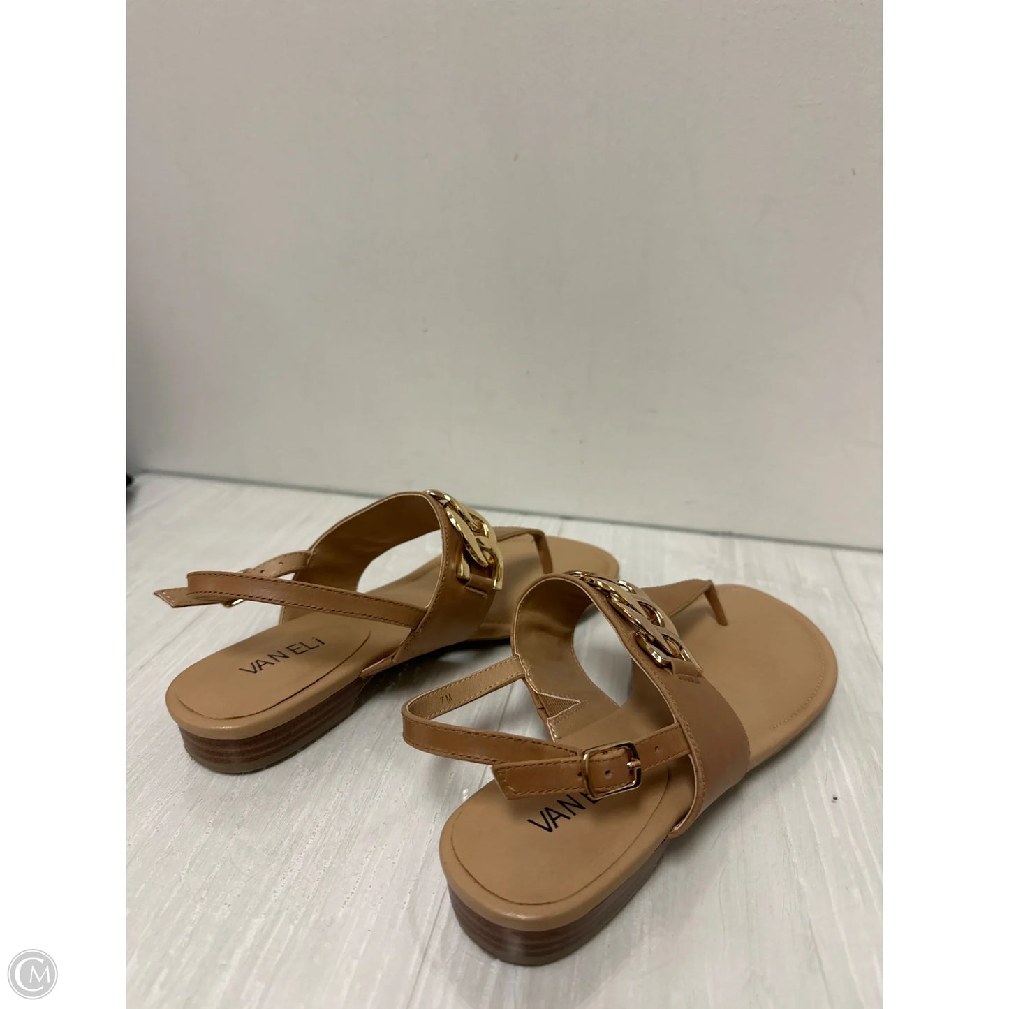 Sandals Flats By Vaneli In Tan, Size: 7