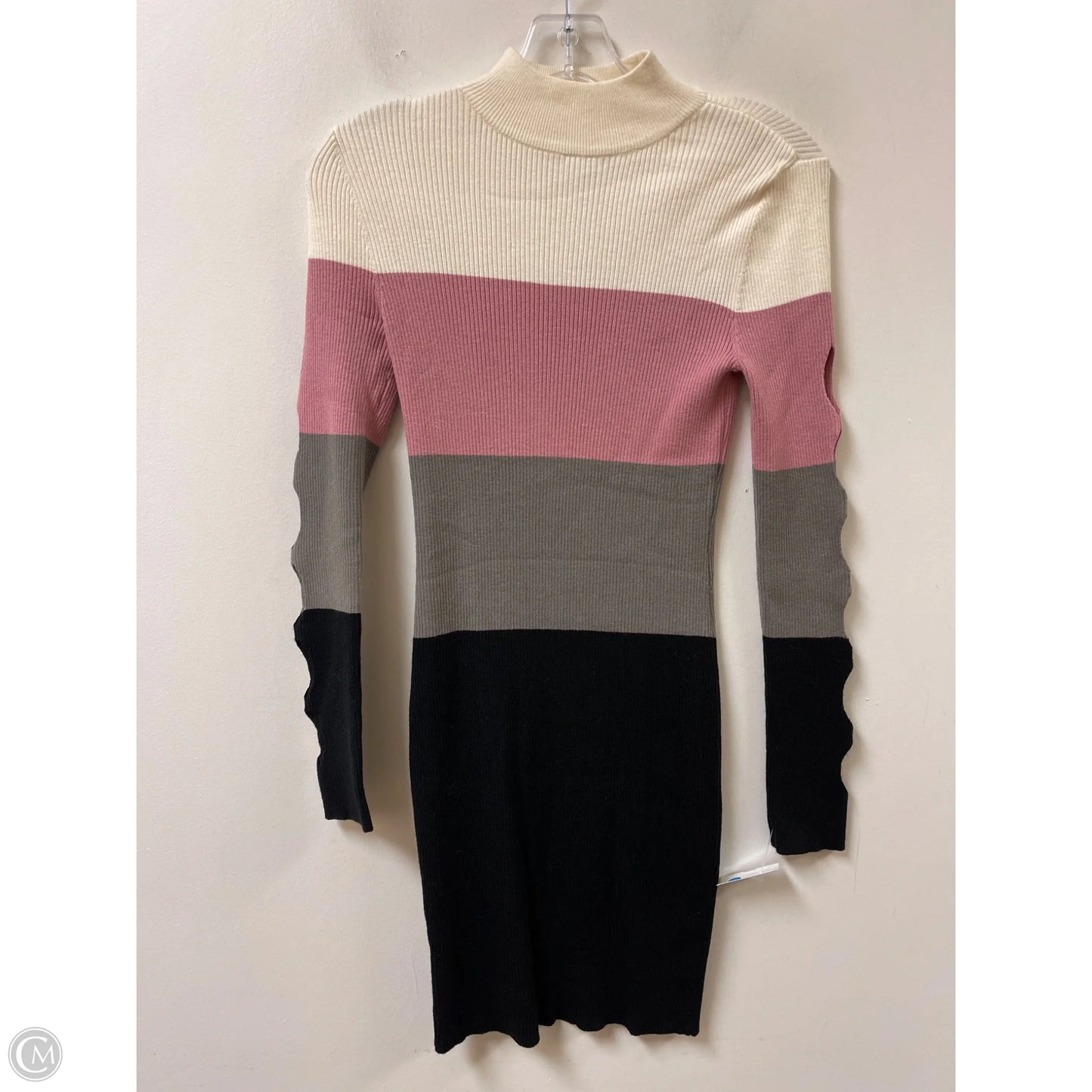 Dress Casual Midi By Planet Gold In Striped Pattern, Size: M