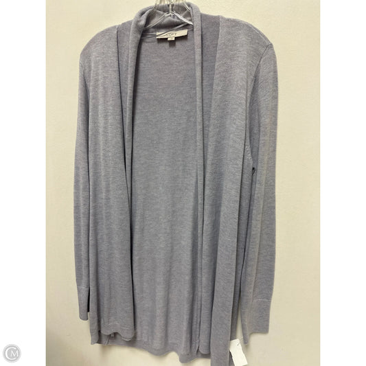 Sweater Cardigan By Loft In Purple, Size: L