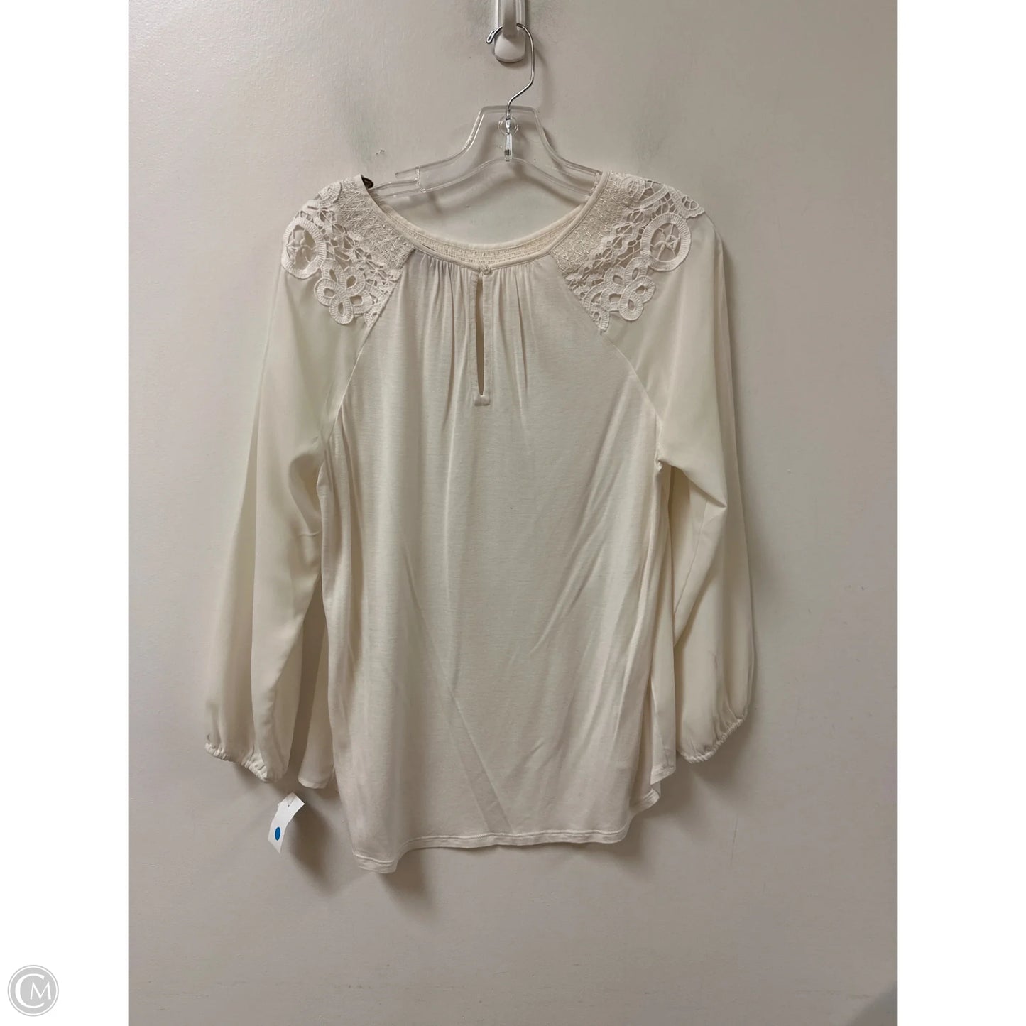 Top Long Sleeve By Loft In Cream, Size: M