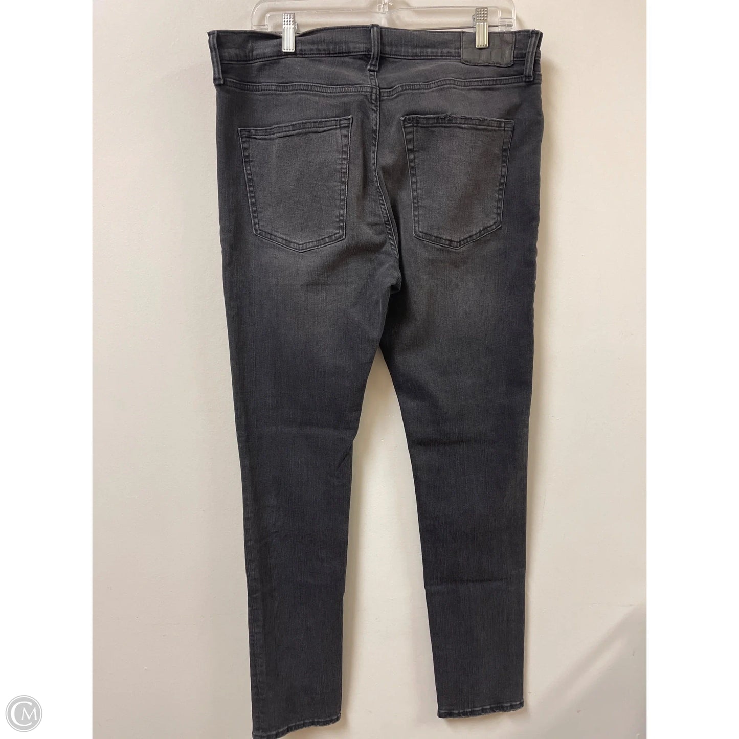 Jeans Straight By H&m In Black, Size: 20