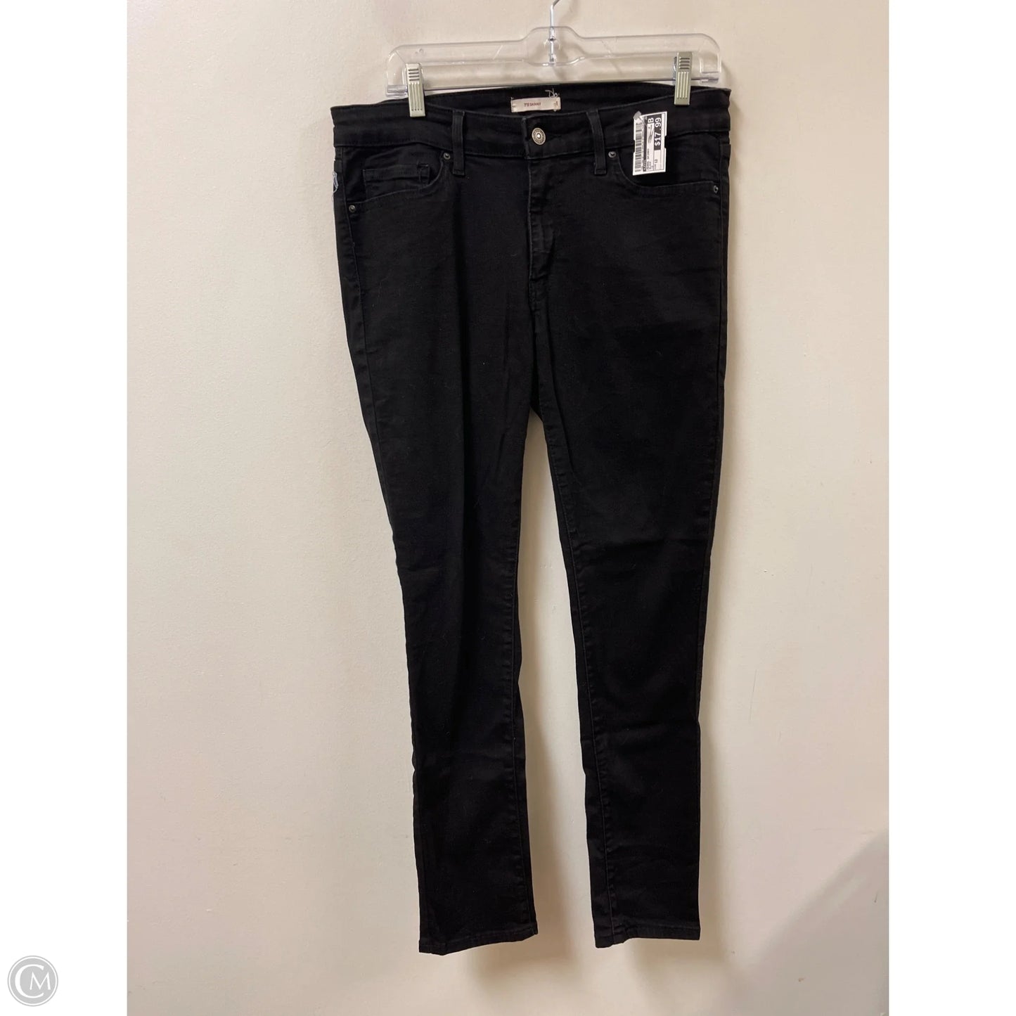 Jeans Skinny By Levis In Black, Size: 12