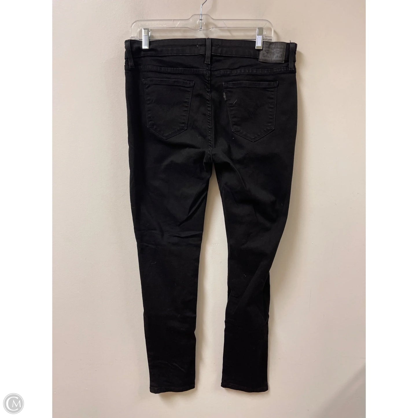 Jeans Skinny By Levis In Black, Size: 12
