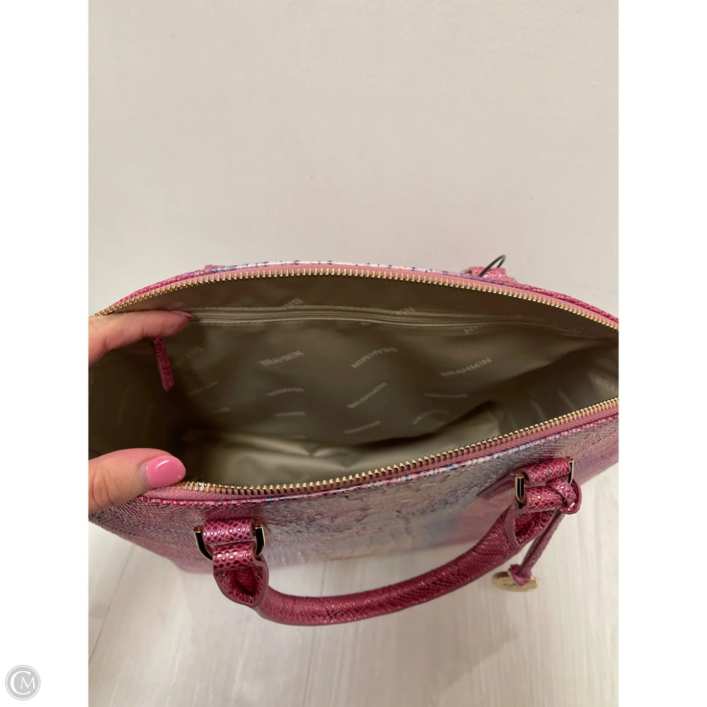 Handbag Designer By Brahmin, Size: Large