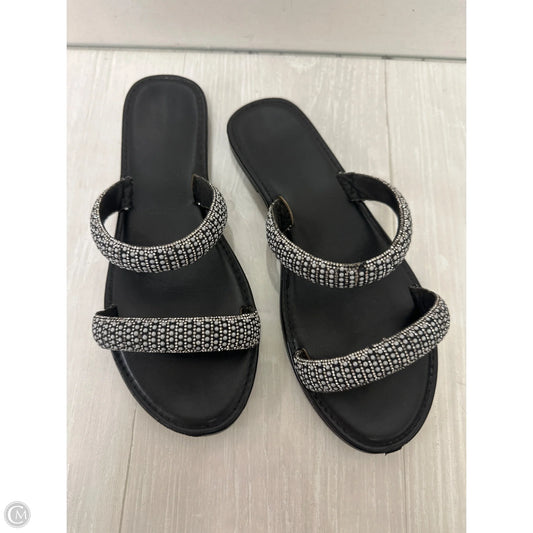 Sandals Flats By Bamboo In Black, Size: 9
