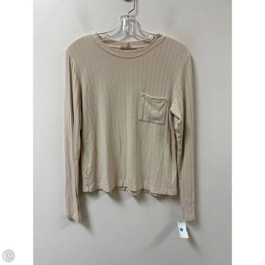 Top Long Sleeve By Grade & Gather In Cream, Size: M