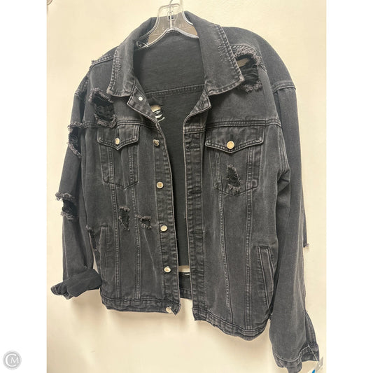 Jacket Denim By Shein In Black, Size: 2x