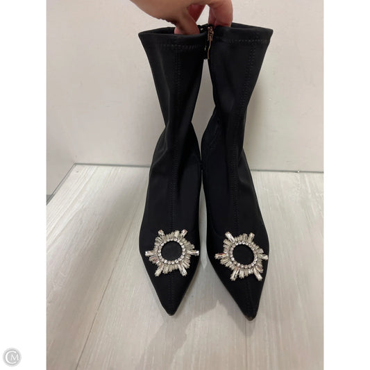 Boots Ankle Heels By Clothes Mentor In Black, Size: 10