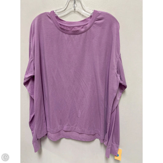 Athletic Top Long Sleeve Crewneck By Tek Gear In Purple, Size: 1x