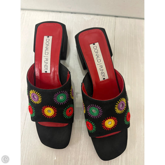 Sandals Heels Block By Donald Pliner In Black, Size: 8