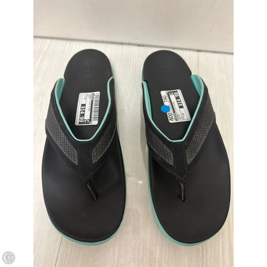 Sandals Flip Flops By Adidas In Black, Size: 10