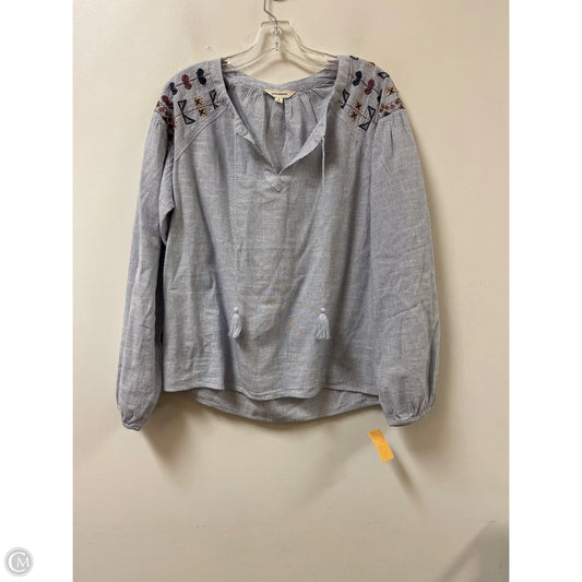 Top Long Sleeve By Lucky Brand In Blue, Size: M