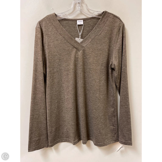 Top Long Sleeve Basic By Clothes Mentor In Bronze, Size: M