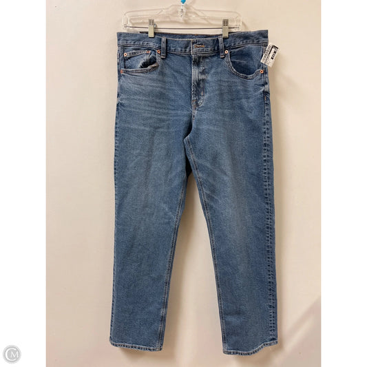 Jeans Straight By American Eagle In Blue Denim, Size: 12