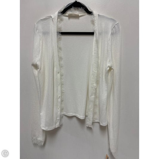 Sweater Cardigan By Zenana In Cream, Size: M