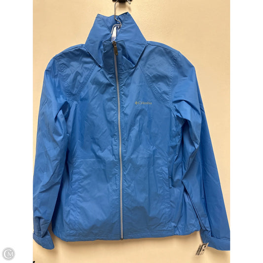 Jacket Windbreaker By Columbia In Blue, Size: M