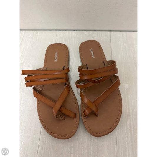 Sandals Flats By Sonoma In Brown, Size: 7