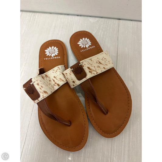 Sandals Flats By Yellow Box In Cream, Size: 7