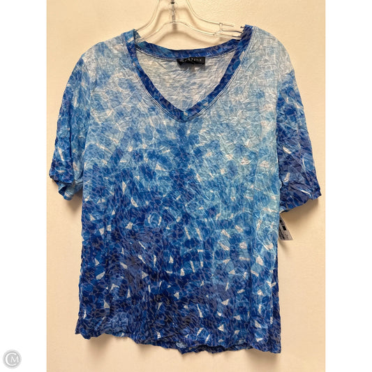 Top Short Sleeve By Clothes Mentor In Blue & Brown, Size: Xl