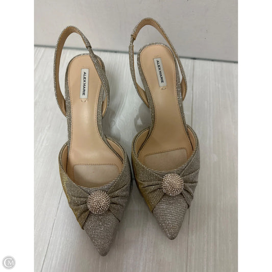 Shoes Heels Stiletto By Alex Marie In Gold, Size: 7.5