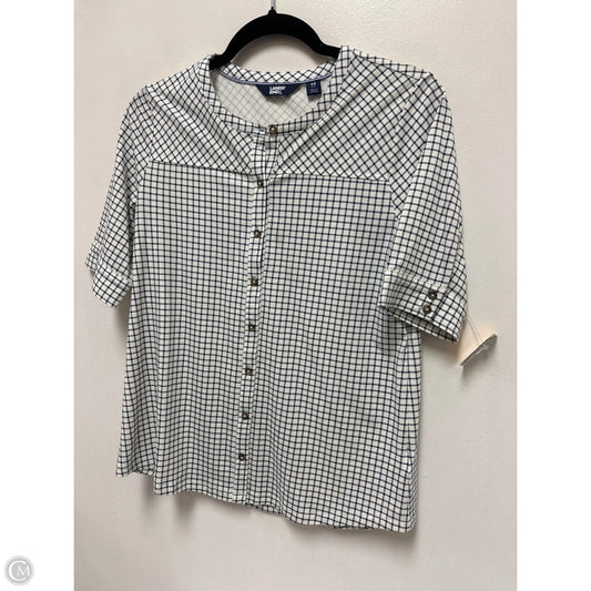 Top Short Sleeve By Lands End In Cream & Grey, Size: Xs