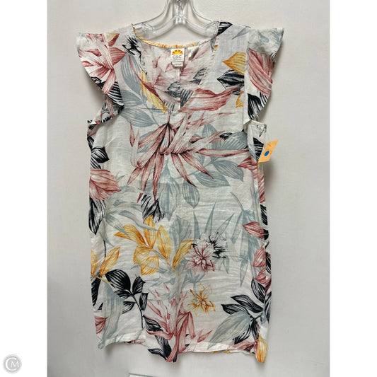 Dress Casual Midi By C And C In Floral Print, Size: S