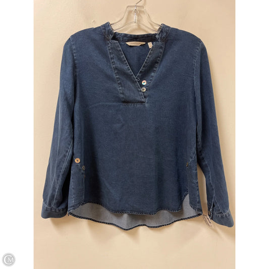 Top Long Sleeve By Soft Surroundings In Navy, Size: Xsp
