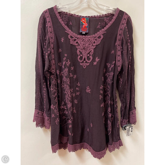 Top Long Sleeve By Johnny Was In Purple, Size: S