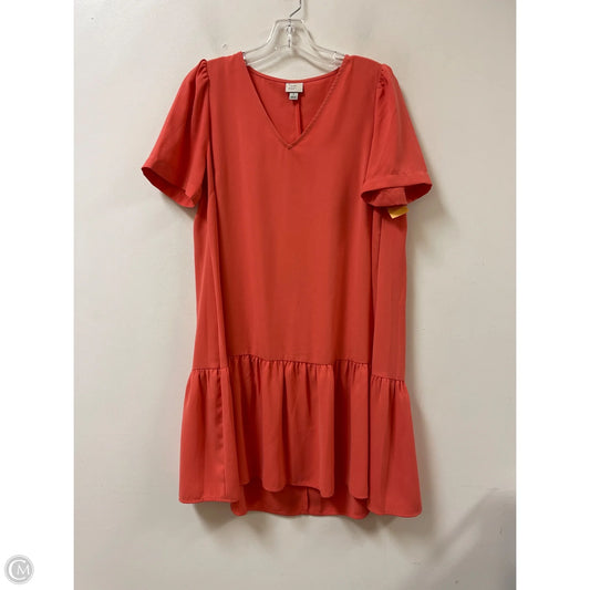 Dress Casual Midi By A New Day In Orange, Size: S