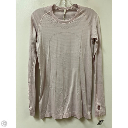 Athletic Top Long Sleeve Crewneck By Lululemon In Pink, Size: M