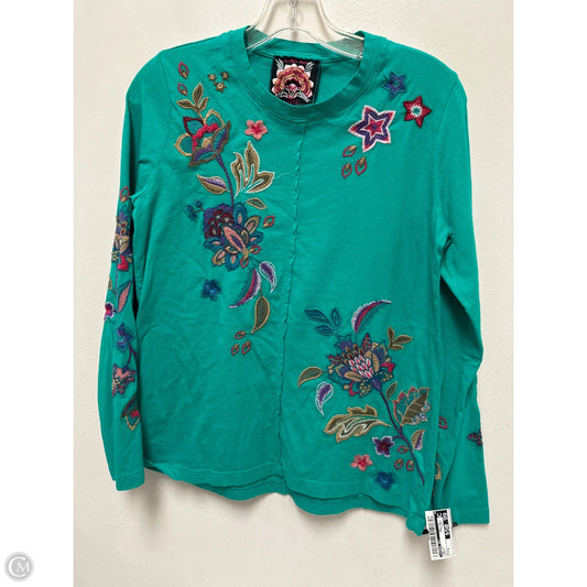 Top Long Sleeve By Johnny Was In Green, Size: S