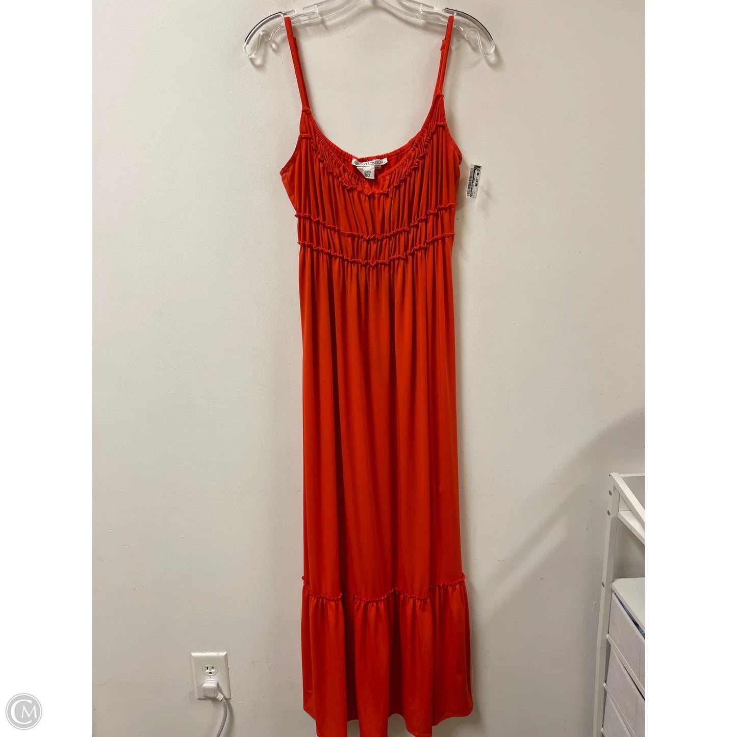 Dress Casual Maxi By Maggy London In Orange, Size: M