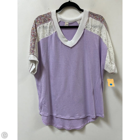 Top Short Sleeve By Clothes Mentor In Purple, Size: Xl