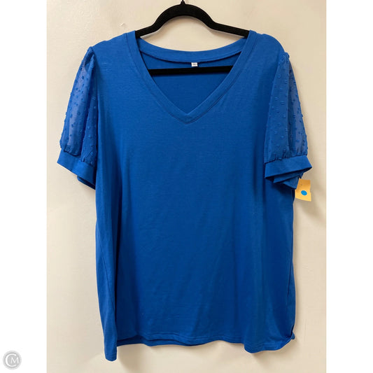 Top Short Sleeve By Clothes Mentor In Blue, Size: Xl