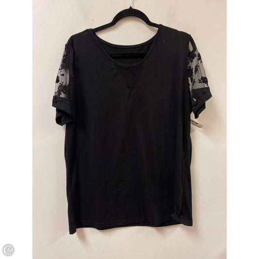 Top Short Sleeve By Clothes Mentor In Black, Size: Xl