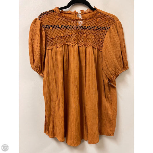 Top Short Sleeve By Clothes Mentor In Orange, Size: Xl