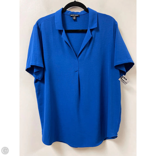 Top Short Sleeve By Hilary Radley In Blue, Size: L