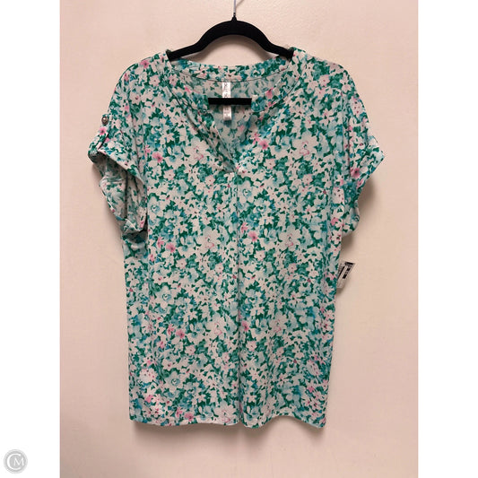 Top Short Sleeve By Dear Scarlett In Green, Size: L