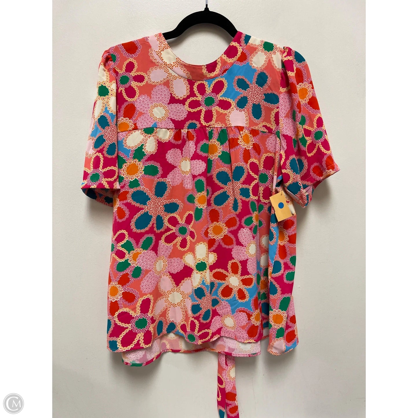 Top Short Sleeve By Clothes Mentor In Floral Print, Size: L